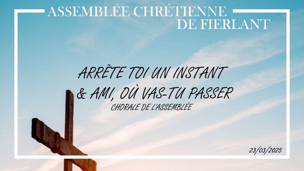 Arrête toi un instant & Ami, où vas-tu passer