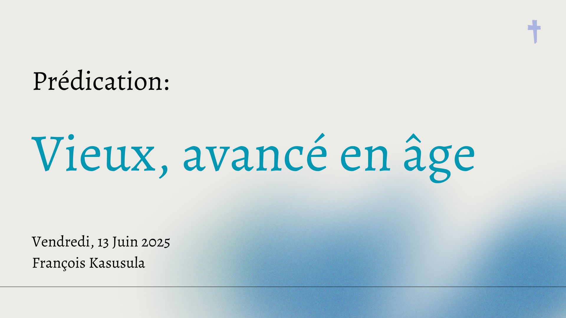 Vieux, avancé en âge