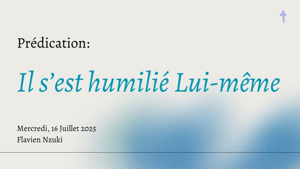 Il s’est humilié Lui-même